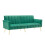 Modern Velvet Sofa Bed – Green, Adjustable 3
