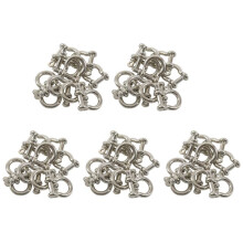 50 PCS O Shape Stainless Steel Anchor Shackle Outdoor Rope Paracord Bracelet Buckle