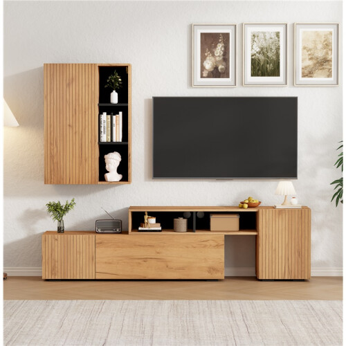 2-Piece TV Wall Unit Set – Up to 265 cm, 120" Max