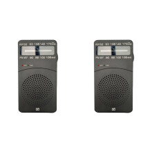 2X J-166 Tragbares -Taschenradio UKW/MW-Digitaltuning-Radioempfänger FM87-108MHz MP3-Musik-Player-Radios