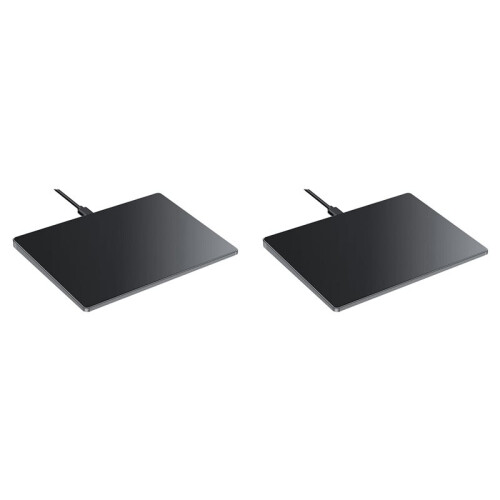 2X USB Wired Multi-Touch Trackpad Slim Touchpad Mouse for Window Desktop/Laptop/Notebook Computer PC Black