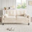 (Beige, Chenille) Modern 2-Seater Chenille Sofa – Beige 1