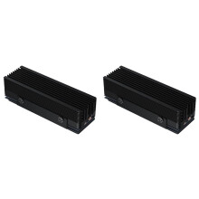 2X Dissipateur Thermique SSD M.2 2280 avec Coussin Thermique 14,8 W/MK, 2 Caloducs, Radiateur SSD M.2 pour Refroidisseur SSD M.2 NVMe 2280, Noir