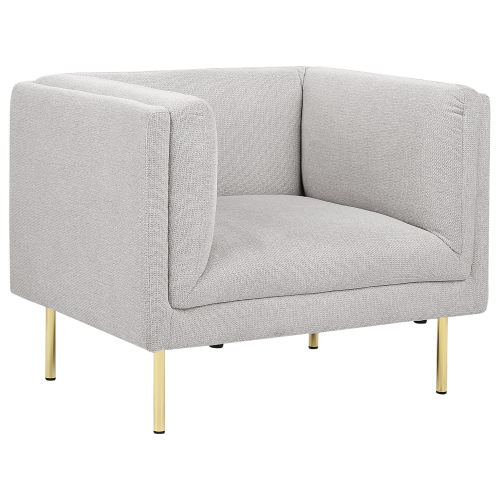 Beliani Armchair MOEN Fabric Light Grey