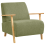 Beliani Armchair LESJA Fabric Green 1