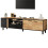 Modern Oak & Black TV Stand 180cm 2