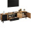 Modern Oak & Black TV Stand 180cm 12