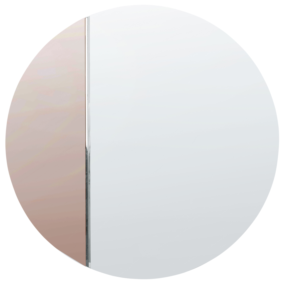 Photos - Wall Mirror Beliani  CHARRON 80 cm 80 cm Rose Gold 