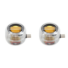 2X Alto-Falante Portátil Universal Tipo-C Caixa de Som Tipo-C Plug In Amplificador de Celular Externo com Fio Home Transparente