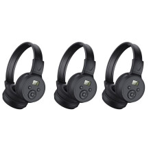 3X Tragbare Drahtlose FM-Radio-KopfhöRer, Wiederaufladbarer FM-Radio-Headset-EmpfäNger für Meetings, TäGliche Arbeiten, Wandern, Joggen