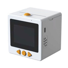 AI Voice Sticker Printer with Display Screen Thermal Label Printer, Inkless Portable Pocket Printer for Kids White