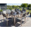 Beliani Garden Dining Set 6 Seater GROSSETO Granite Polished Grey/ Black 2