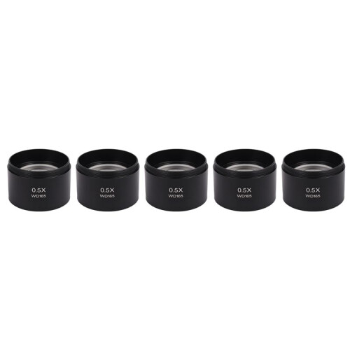 5X Lente Objetiva Auxiliar de Microscópio Estéreo Wd165 0,5X Lente Barlow com Rosca de Montagem de 1-7/8 Polegadas (M48mm)