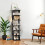 7-Tier Shoe Rack - Metal - Black - Slim Corner Design with Hooks 1