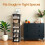 7-Tier Shoe Rack - Metal - Black - Slim Corner Design with Hooks 2