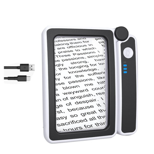10pcs 4X Large Magnifying Glass with Light for Reading,Lighted Magnifier with 10 LED Foldable Handheld Magnifiers 1
