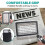 10pcs 4X Large Magnifying Glass with Light for Reading,Lighted Magnifier with 10 LED Foldable Handheld Magnifiers 6
