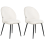 Beliani Set of 2 Dining Chairs ELOY Corduroy Off-White 4