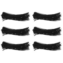 600 x Thin Black Cable Tidy Ties Zip Ties Cord Strap Wrap 200mm x 3mm