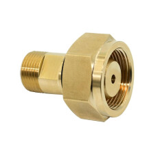 CGA-520 B Tank Acetylene to CGA-200 Acetylene Regulator Adapter, Acetylene Adapter,Brass Gas Regulator Adapter