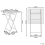 Beliani Garden Bar Table Folding BORMIO 60 cm 60 cm Metal Black 3