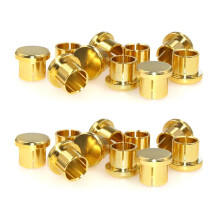 20 Piezas Conector Phono de Enchufe de Cortocircuito Chapado en Oro Tapa Protectora de Conector Hembra de Blindaje RCA, Dorado