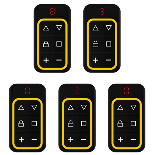 5X 8CH Multi Frequency Garage Door Remote Control 270-868MHZ RF Copy Remote Control Automatically Identify Yellow