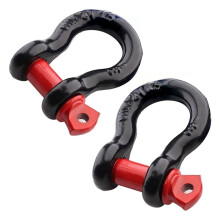 2 Stück 5/8-Zoll-D-Ring-Schäkel, Hochbelastbare Stahlschäkel, 8-9 Tonnen Tragfähigkeit, 11,97 Tonnen Bruchfestigkeit zum Abschleppen