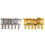 12 Roller Bridge Pull String Code Electric Guitar Saddle for STRATOCASTER Telecaster - 6Pcs Silver & 6Pcs Gold 1