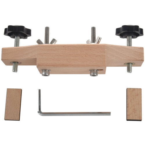 4X Guitar Dome Control Knobs with 1 Set Solid Maple Stainless Steel Guitar Bridge Install Clamp Luthier Tools 1