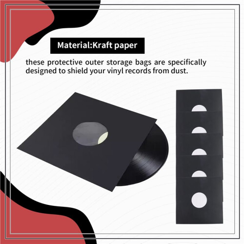 10Pcs Record Bag Vinyl Record Protective Sleeve  Paper Standard Storage Outer Protector Vinyl Record Storage 2