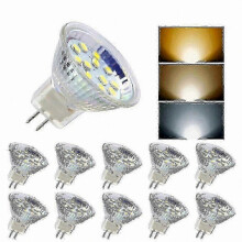 Verpakking van 10 MR11 GU4 LED-lampen 3W 5W AC/DC 12-24V dimbare spotlampen voor keuken- en displayverlichting 3000K 6000K warm wit
