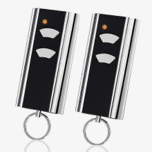 Set van 2 vervangende afstandsbedieningen voor garagedeuropeners van 433,92 MHz, compacte handzame sleutelhangers.