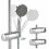 Replaceable Hand Shower Holder, Adjustable 19 to 25 mm Shower Head Bracket, ABS Chrome Finish, Wall Mount Bathroom Acces 2