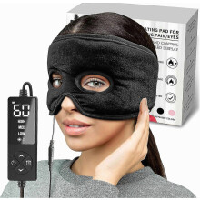 Moist Heat Sinus Relief Mask with 3 Heat Settings, Extra Large Face Heating Pad for Eyes, Migraines, Sinusitis and Tensi