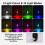 4 Pcs Wireless LED Strobe Lights with Remote Control, 8 Colors, USB Charging, Waterproof Emergency Warning Lights for Ca 4