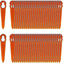 100 Replacement Nylon Blades for PolyCut 2-2/3-2 Trimmers, Grass Cutter Heads for FSA 45/57, Pre-Soak Required