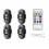4 Pcs Wireless LED Strobe Lights with Remote Control, 8 Colors, USB Charging, Waterproof Emergency Warning Lights for Ca 1