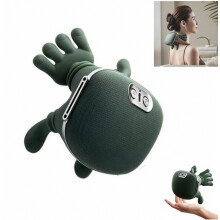 Portable Wireless Shiatsu Massager, 4D Bionic Dual Zone Heat, Neck and Back Massager, Green