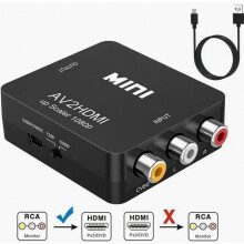 Mini-HDMI-zu-HDMI-Adapter, 1080p, Plug-and-Play, kompaktes Videokonverterkabel in Schwarz