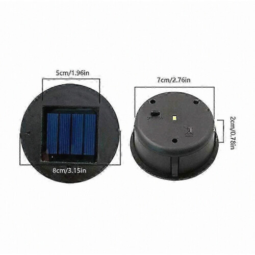 2pcs Replacement Solar Lantern Light Cover with LED Bulb, DIY Solar Light Panel for Outdoor Garden Decoration 1