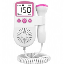 Fetal Doppler 3.0 MHz New Version Pink Portable Handheld Monitor for Home and Professional Use