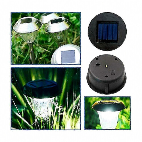 2pcs Replacement Solar Lantern Light Cover with LED Bulb, DIY Solar Light Panel for Outdoor Garden Decoration 2