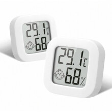 Digitales Thermometer-Hygrometer-2er-Pack, hochpräzise, kabellose Temperatur- und Feuchtigkeitsmessung