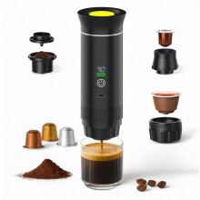 Portable Espresso Machine, 20 Bar, 3 in 1 Coffee Maker, Self Heating in 4 to 6 Minutes, Large Capsule Compatible