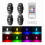 4 Pcs Wireless LED Strobe Lights with Remote Control, 8 Colors, USB Charging, Waterproof Emergency Warning Lights for Ca 2