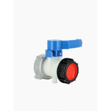 2-Zoll-Absperrklappe aus HDPE für Schuetz 1000L IBC-Tank S75X6 S60X6 (Ersatzteil)