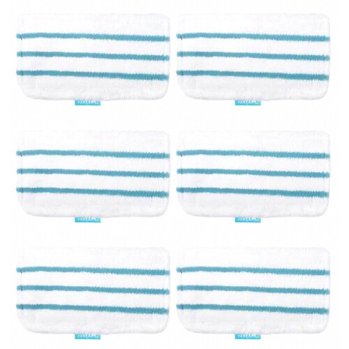 Set of 6 Rectangular Microfiber Cloths for Steam Mop, Compatible with FSMP20 Replacement, Washable and Durable 1