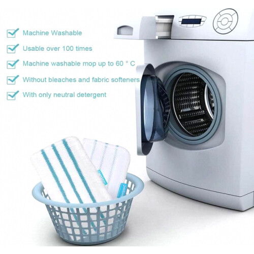 Set of 6 Rectangular Microfiber Cloths for Steam Mop, Compatible with FSMP20 Replacement, Washable and Durable 2