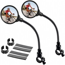 2 Pack Bike Rearview Mirrors, 360 Degree Rotatable Wide Angle Bicycle Mirrors for Mountain Bikes and Electric Bikes